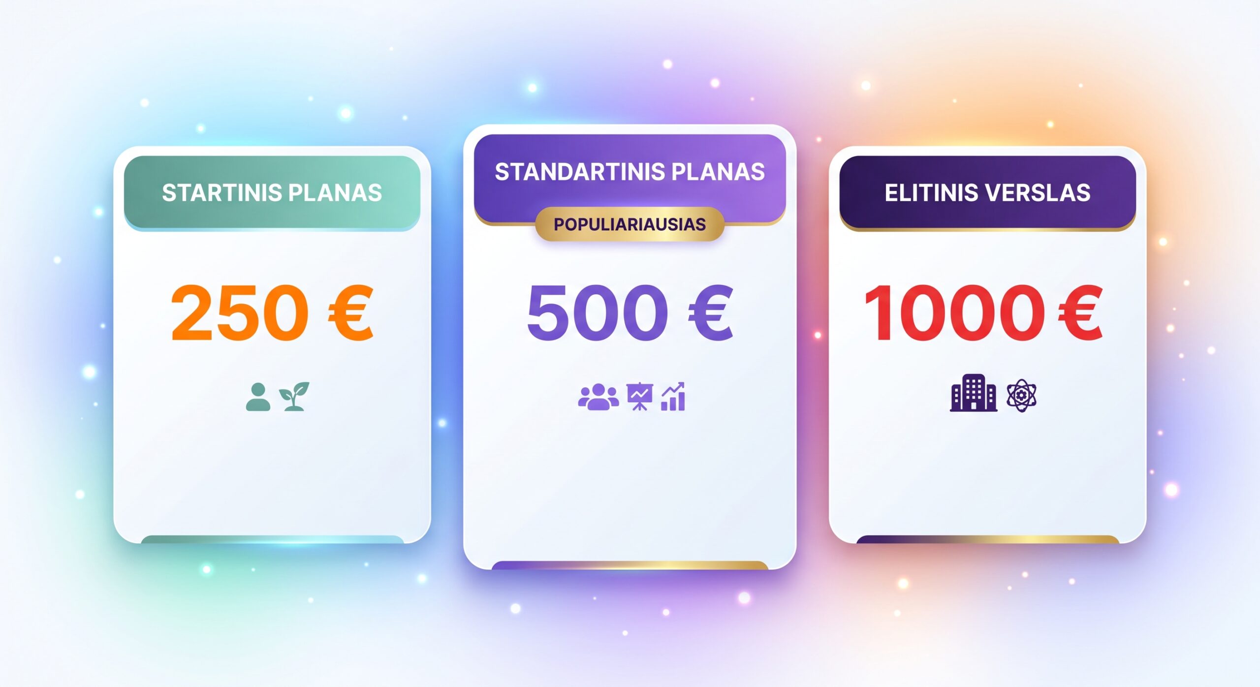 Trys SEO paslaugų tarifai